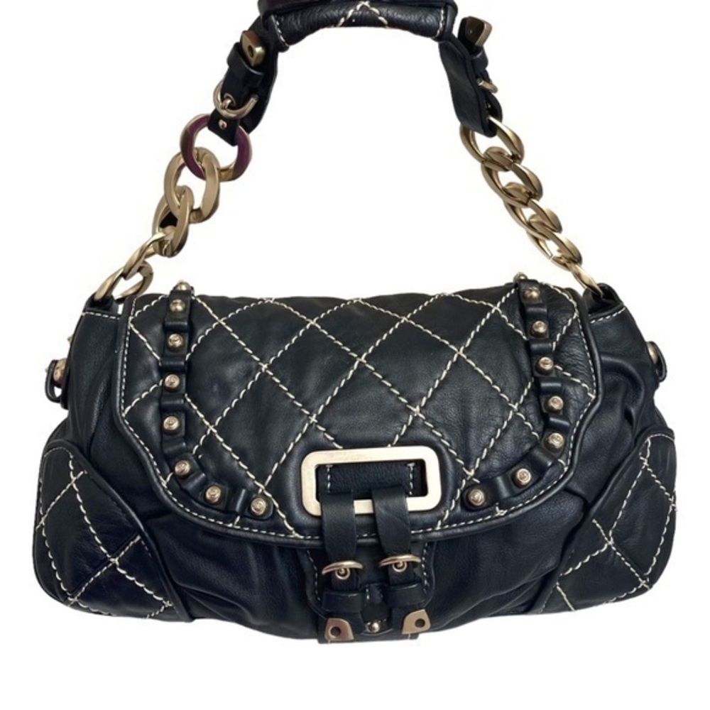 Juicy couture vintage black quilted leather bag